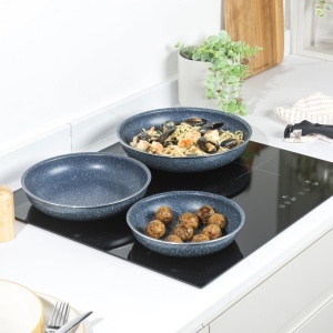 Set tigai Russell Hobbs Nightfall Stone, 20, 24 si 28 cm, antiaderente, cu maner detasabil - Img 3