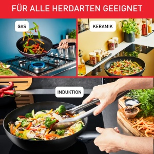 Set tigai Tefal Recycled On C2979032 2428 cm aluminiu reciclat compatibile inductie negru - Img 5