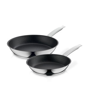 Set tigai WMF Permadur Advance 2 piese antiaderente inox Cromargan compatibile inductie