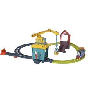 Set tren Fisher-Price HDY58 Thomas Friends 18 piese cu locomotiva motorizata albastru
