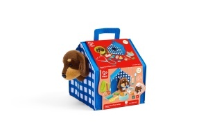Set veterinar Hape cu catel interactiv si accesorii cu cusca portabila pentru copii 3 ani - Img 2