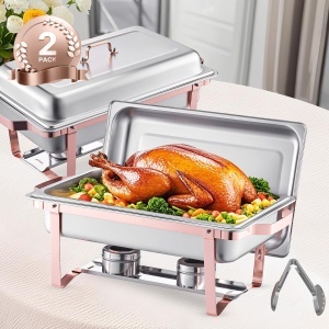 Set VEVOR Chafing Dish HZ-433 75L Rosegold Inox Durabil - Img 8