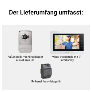 Set videointerfon Legrand EASYKIT 367915 monitor 7 inch camera cu unghi larg alb - Img 2