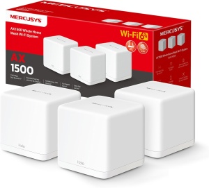 Set Wi-Fi Mesh Mercusys Halo H1500X, Dual Band, 1500 Mbps, 3 unitati