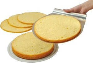 Set Zenker 7705 Patisserie pentru Taiere Torturi Inox O2628 cm cu Cutit si Suport - Img 3
