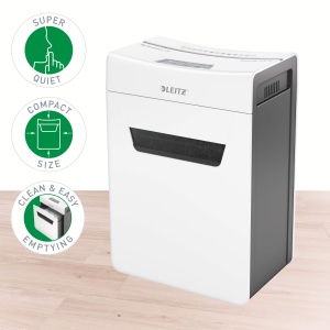 Shredder de documente Leitz IQ 6M Premium P5, 6 foi, 18L, design elegant - Img 2