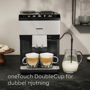 Siemens aparat de cafea complet automat EQ500 Home Connect AromaDouble Shot AutoMilk Clean CeramDrive KaffeeeSelect Display oneTouch DoubleCup otel in - Img 3