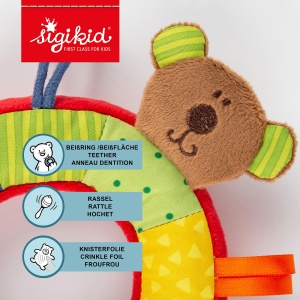 SIGIKID 40490 Active Ring Baby Activity PlayQ Fete si Baieti Jucarii pentru bebelusi recomandate de la 3 luni multicolore - Img 3