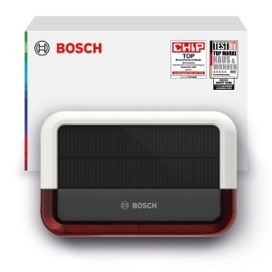 Sirena exterioara Bosch Smart Home, kabluri solare, 100dB, gri