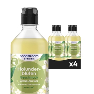 Sirop pentru bauturi SodaStream Holunderblute fara zahar, 4 x 440 ml