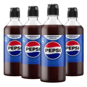 Sirop pentru bauturi Sodastream Pepsi, 4 flacoane x 440 ml, gust cola