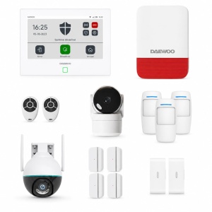 Sistem de alarma Daewoo AM371, WiFiGSM, touchscreen 7 inch, 12 accesorii