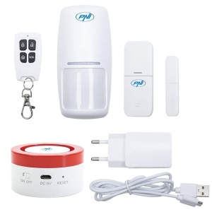 Sistem de alarma wireless PNI Safe House PG600, conectivitate WiFi, alarma de efractie, 24 senzori