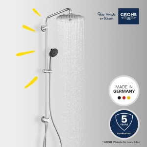 Sistem de dus Grohe Vitalio Joy 260, 3 tipuri de jet, 8lmin, crom - Img 2