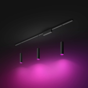 Sistem de iluminat Philips Hue Perifo - 3 Lampi suspendate LED Lumini colorate si albe Dimabil Conexiune Bluetooth sau Hue Bridge Negru - Img 4