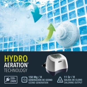 Sistem de Ozon si Saramura Intex Krystal Clear 28666, 11 gh Clor, 56800 L - Img 5