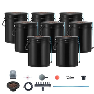 Sistem hidroponic DWC VEVOR EHW0008C, 8 x 20L, cu pompa de aer si accesorii - Img 9