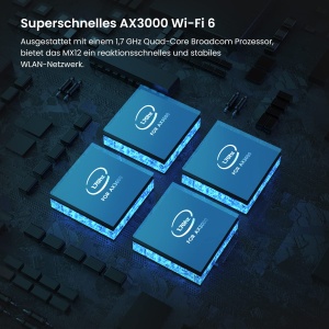 Sistem Mesh WLAN Tenda Nova MX12 AX3000 Wi-Fi 6 Dualband 2x - Img 2