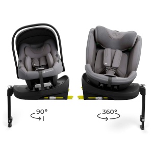 Sistem modular pentru copii KINDERKRAFT ENDURA SAFE, 3in1, gri, ultraleicht, cu baza rotativa - Img 4