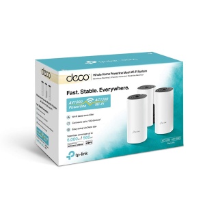 Sistem WLAN Mesh TP-Link Deco P9, Dualband 1200Mbits, 3 Pack, Alb - Img 2