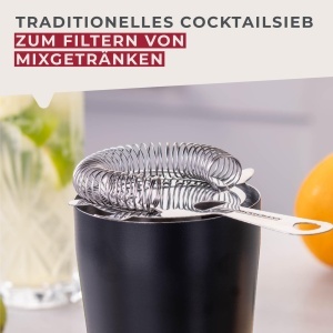 Sita pentru cocktailuri Fackelmann din inox, 15 x 11,5 cm, rezistenta la rugina - Img 3