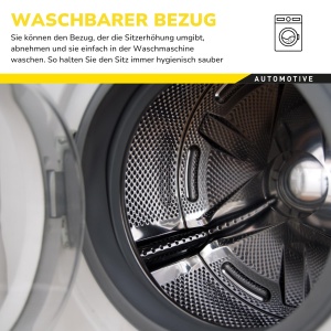 Sitzerizare Auto Dunlop pentru Copii 135-150 cm, Negru, Usor si Compact - Img 6