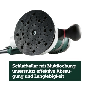Slefuitor Excentric Metabo SXE 450 TurboTec, 350W, cu sistem de control al puterii - Img 8