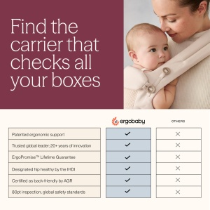 Sling Ergobaby Upsie pentru copii 6-48 luni, 2 pozitii, suport ergonomic - Img 7