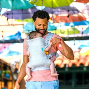 Sling Ergonomic Infantino Flip 4-in-1, Atmungsaktiv, 3,6-14,5 kg, Gri - Img 8