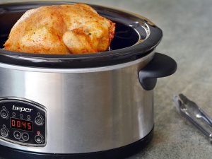 Slow Cooker Beper BC.510, 280W, 4.5L, Negru si Otel, Display Digital - Img 4