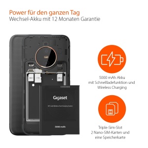 Smartphone Outdoor Gigaset GX6, 128GB, 6GB RAM, IP68, Negru Titan - Img 3