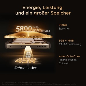 Smartphone TCL P80 Ultra 5G, 50MP, 512GB, 5800mAh, Albastru - Img 6