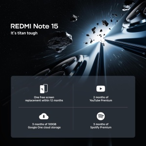 Smartphone XIAOMI REDMI Note 15, 8GB RAM, 256GB, 6000mAh, Negru - Img 3