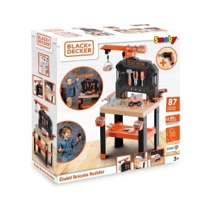 Smoby BlackDecker Banc de Lucru pentru Copii 87 Accesorii Kran si Reciclare - Img 6
