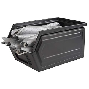 Snackbox Metalica APS Industrial, 15,5 x 23,5 x 13 cm, Neagra, Spalabila - Img 4