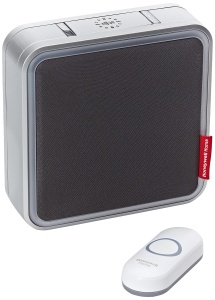 Sonerie fara fir Honeywell Home, raza 200 m, mod silentios, lumina Halo, alb-gri