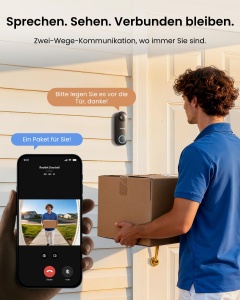 Sonerie video cu camera Reolink 5MP UHD, unghi 180, audio bidirectional - Img 5