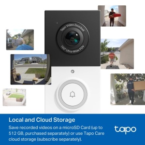 Sonerie video inteligenta TP-Link Tapo D210, 2K, 160 unghi larg, baterie 6400mAh, IP65 - Img 6