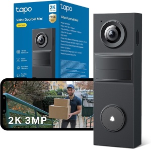 Sonerie video Tapo D205 cu camera 2K, 160 unghi, doua cai audio