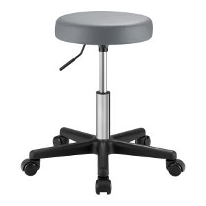 SONGMICS Scaun de bar pe rotile scaun de bar reglabil pe inaltime scaun pivotant husa din PU scaun de lucru pentru saloane de infrumusetare saloane de - Img 1