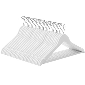 SONGMICS Set 30 Umerase Lemn CRW031WT Alb-Argintiu Rotiti 360deg