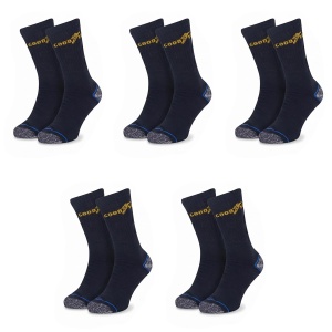 Sosete de lucru Goodyear, 5 perechi, negru, marimi UK 6-11EU 39-46