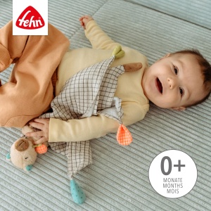 Sosete pentru bebelusi Fehn Capybara Clara - Materiale moi, design carouri, 37 cm - Img 3