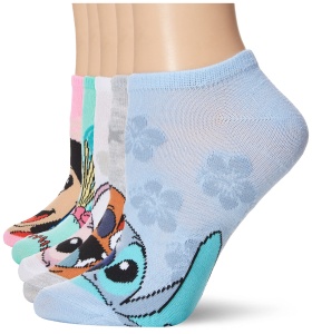 Sosete pentru femei Disney Lilo Stitch, 5 perechi, culori pastel, marime 36-41
