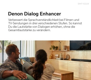 Soundbar Denon DHT-S218 cu Subwoofer Integrat, Dolby Atmos, Bluetooth, Negru - Img 6