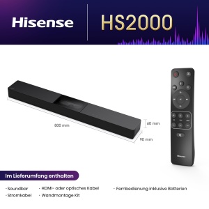 Soundbar Hisense HS2000, 2.1 Canale, 240W Putere, Subwoofer Integrat - Img 2