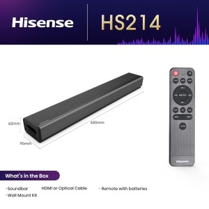 Soundbar Hisense HS214, 80W, Subwoofer Integrat, Bluetooth, Negru - Img 2