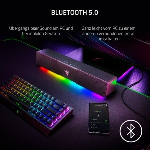 Soundbar Razer Leviathan V2 X, compact, Bluetooth 5.0, RGB, negru - Img 7