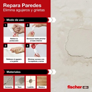 Spatula de Reparare fischer GOW, 3 x 70 ml, Culoare Naturala - Img 3
