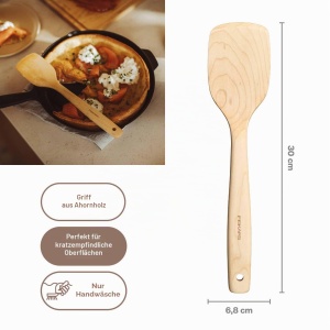 Spatula din lemn Fiskars Folken, 30 cm, din arin FSC, culoare maro - Img 2